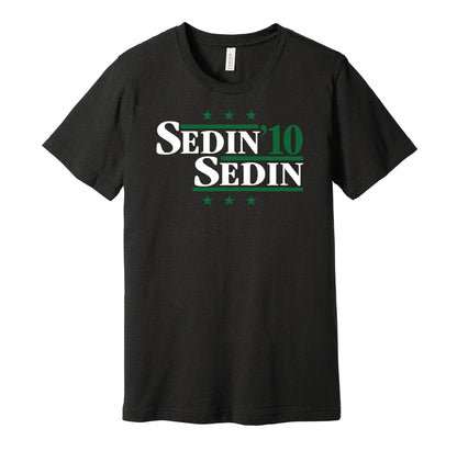 sedin twins canucks retro throwback black tshirt