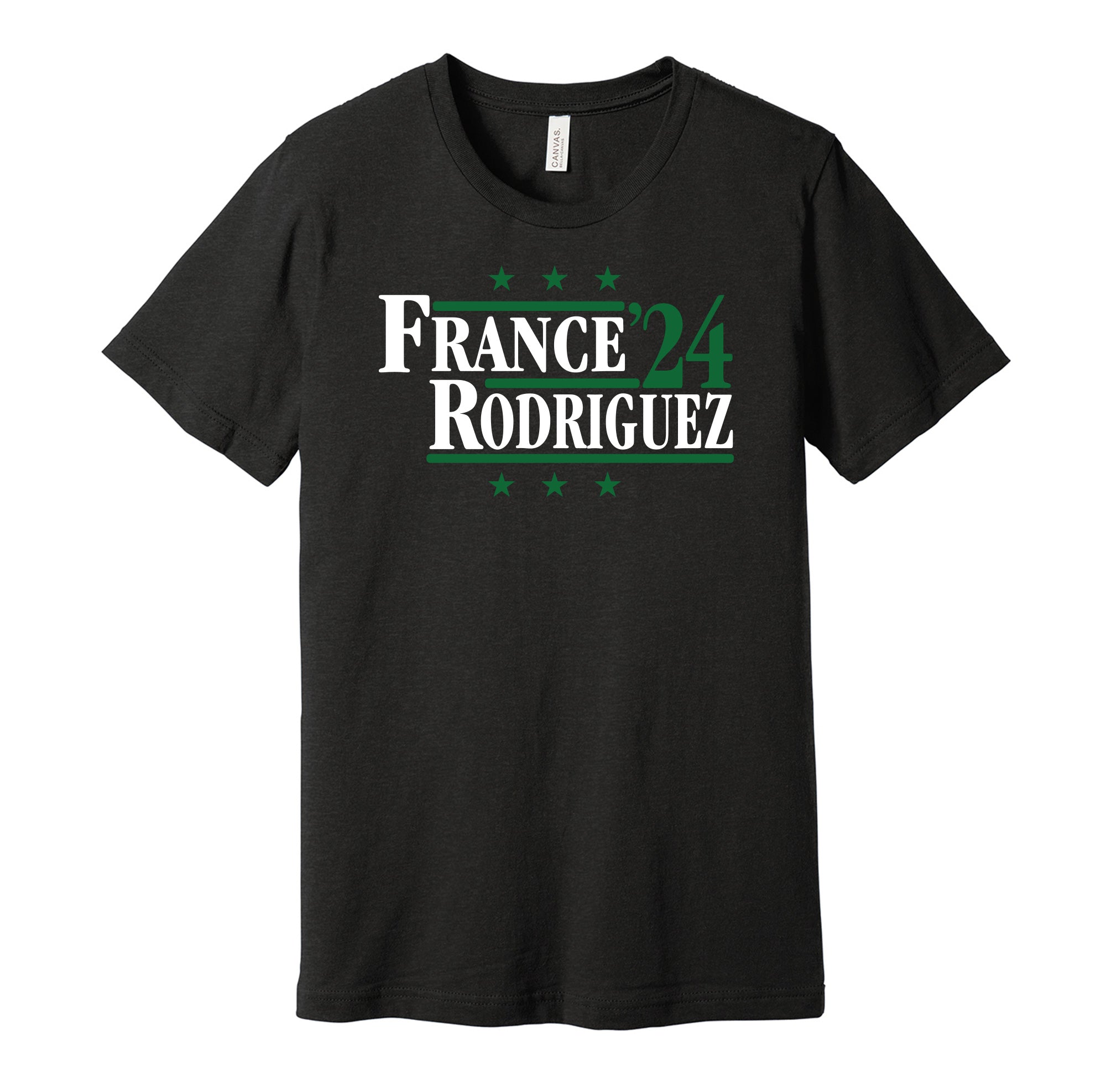 France & Rodriguez '24 - Seattle Baseball Political Campaign Parody T-Shirt - Hyper Than Hype Shirts S / Navy Shirt