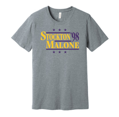 stockton malone jazz retro throwback grey shirt