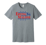 erving malone 1984 sixers retro throwback grey tee