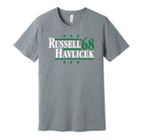 russell havlicek 1968 celtics retro throwback grey shirt