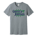 ken griffey jr randy johnson mariners retro throwback grey shirt