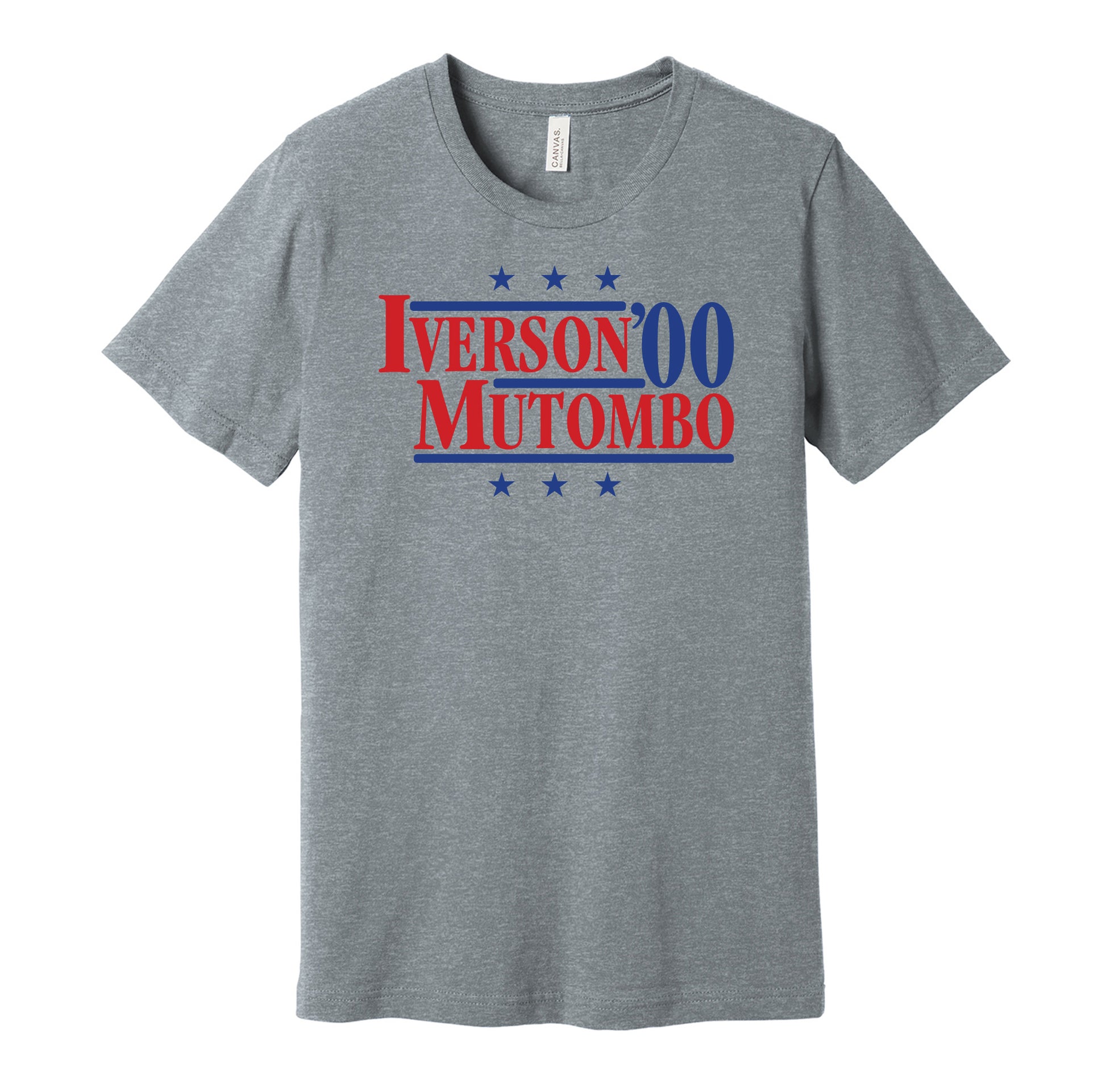 iverson mutombo sixers retro throwback grey tshirt