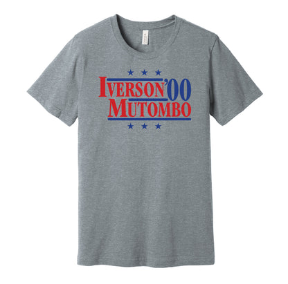 iverson mutombo sixers retro throwback grey tshirt