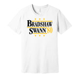 bradshaw swann retro throwback steelers white shirt