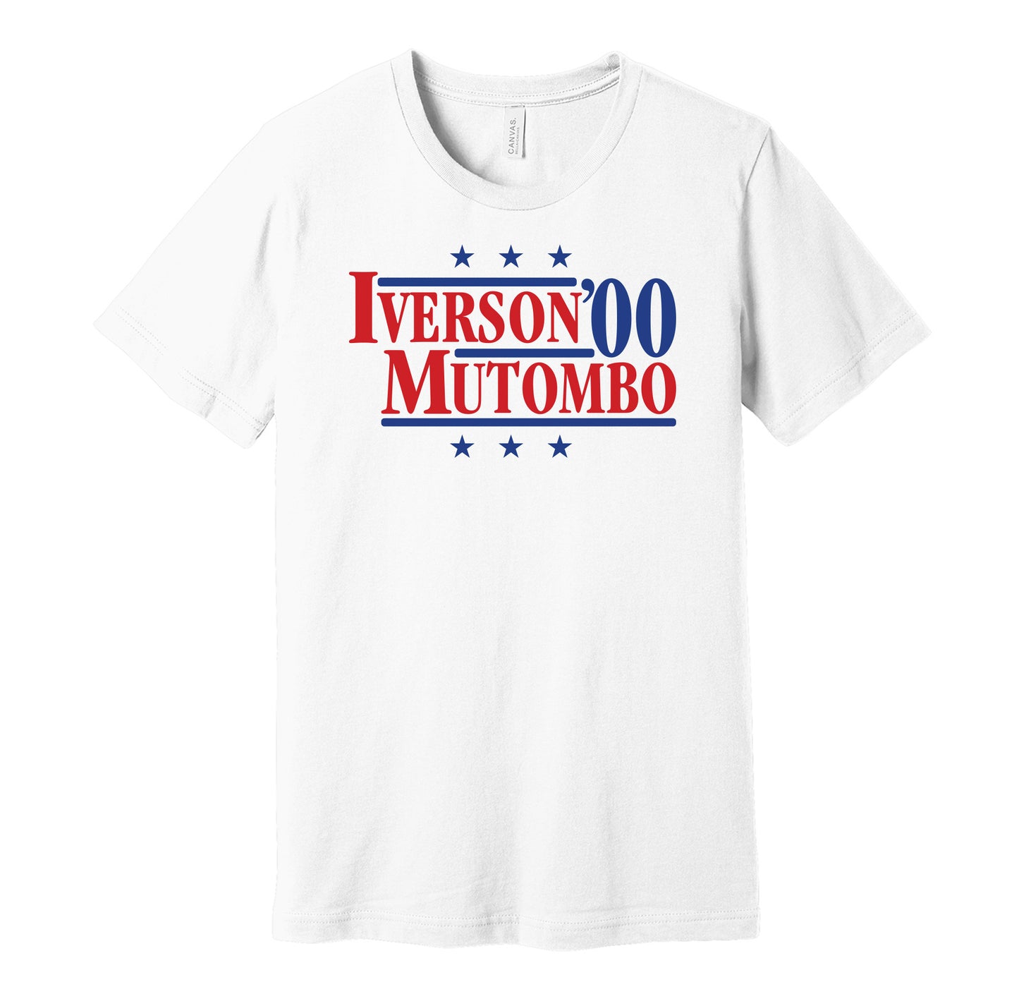 iverson mutombo sixers retro throwback white tshirt