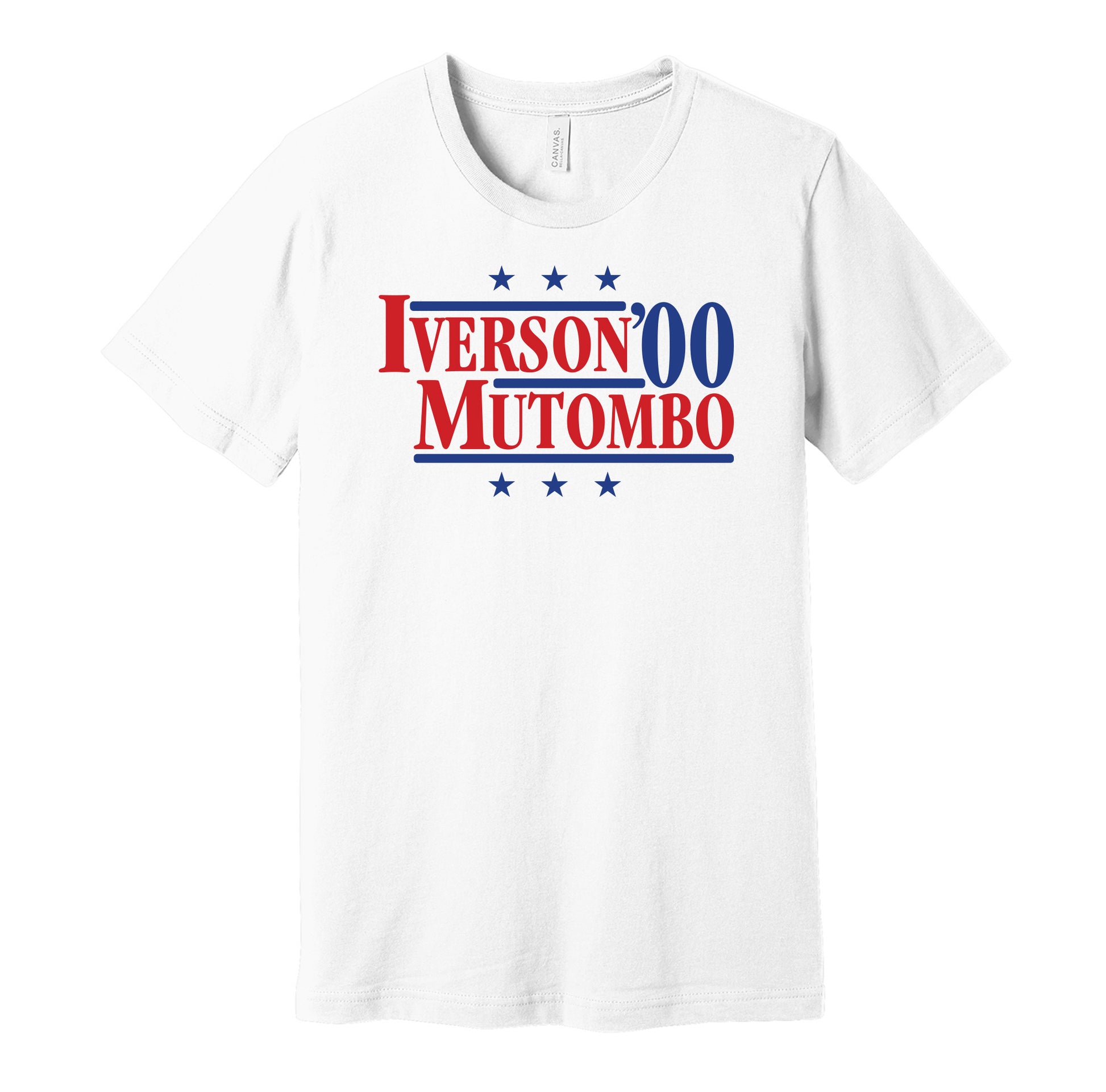 iverson mutombo sixers retro throwback white tshirt