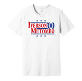 iverson mutombo sixers retro throwback white tshirt
