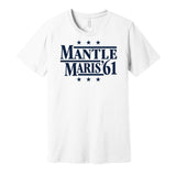mantle maris yankees retro throwback white shirt