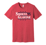 smoltz glavine 1995 atlanta braves retro throwback red shirt