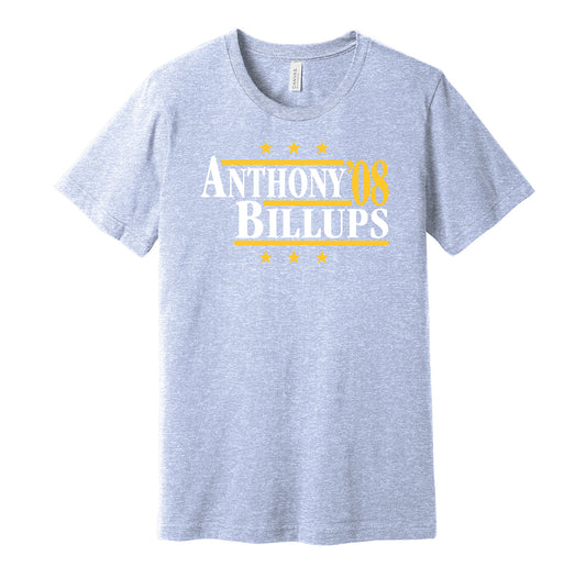 anthony billups 08 nuggets retro throwback blue tshirt