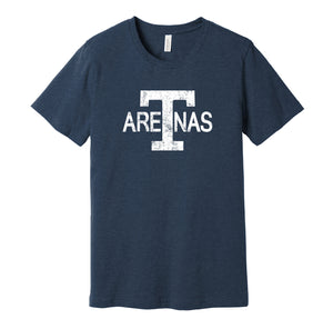 toronto arenas distressed logo retro throwback navy shirt