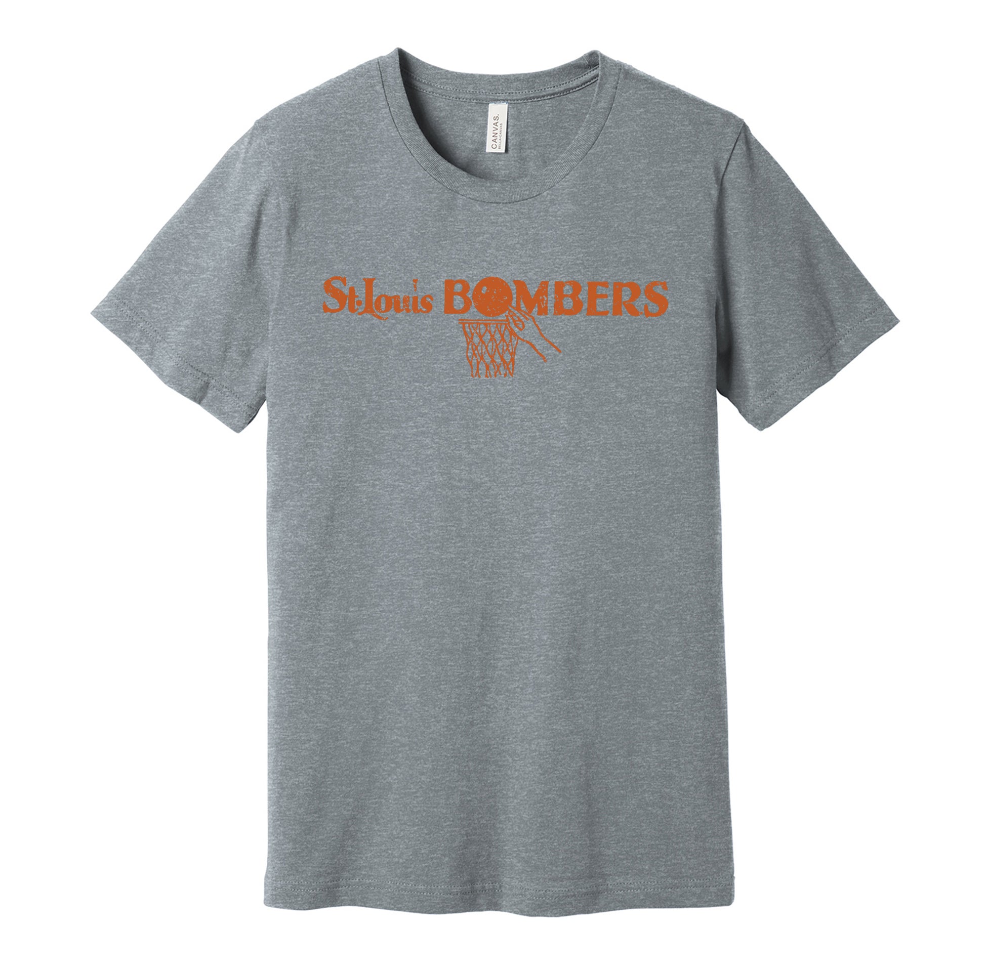 st louis bombers retro throwback basketball grey shirt