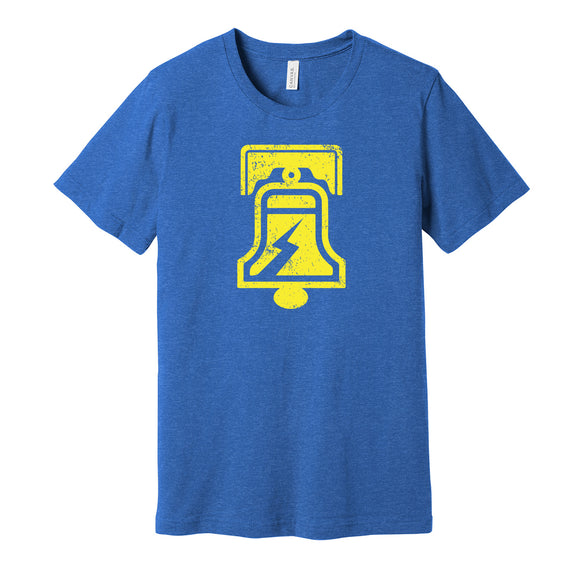 philadelphia bell football wfl retro throwback blue shirt