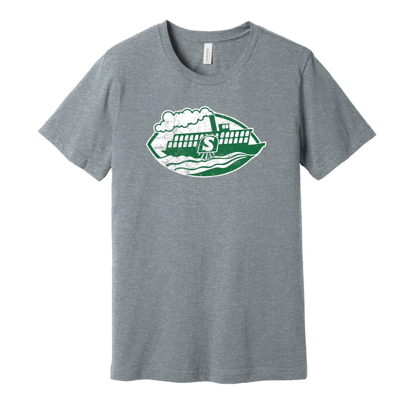 shreveport steamer football wfl retro throwback grey shirt