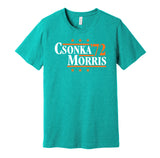 csonka morris 1972 dolphins retro throwback teal tshirt