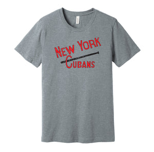 new york cubans retro vintage throwback negro league grey shirt