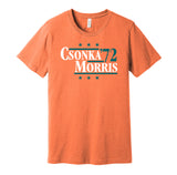 csonka morris 1972 dolphins retro throwback orange tshirt