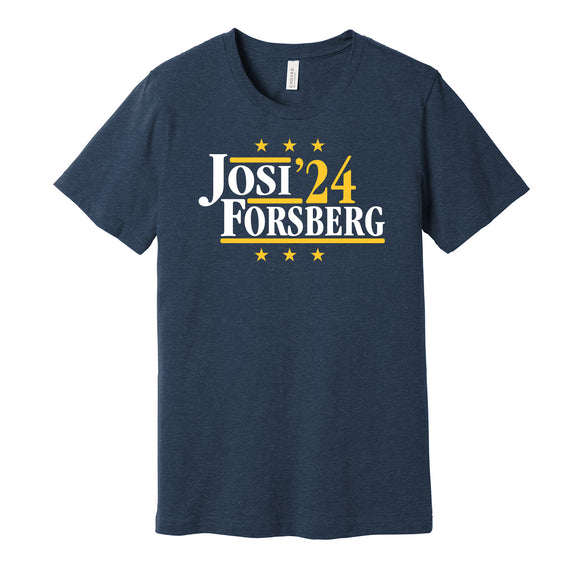 roman josi filip forsberg for president 2024 nashville predators navy shirt