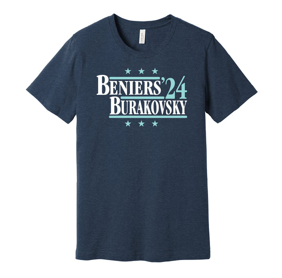 matty beniers burakovsky 2024 seattle kraken navy shirt