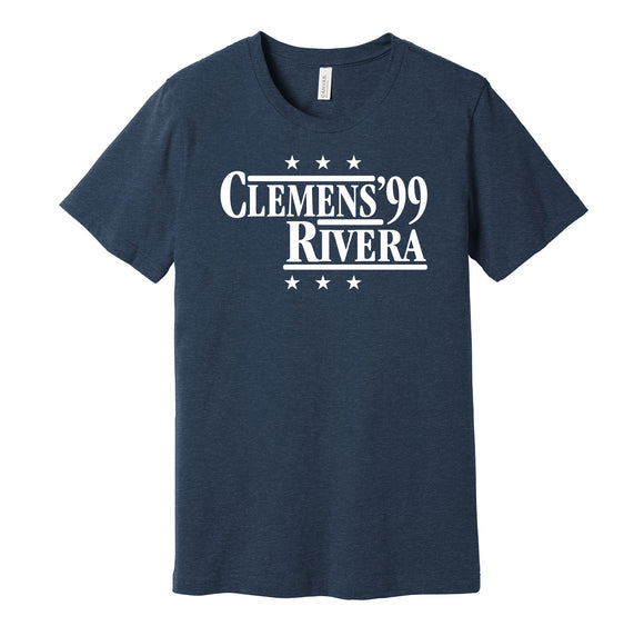 clemens rivera 1999 yankees retro throwback navy shirt