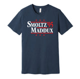 smoltz maddux braves 1995 retro throwback navy tshirt