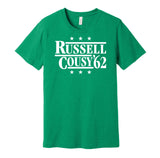 russell cousy celtics retro throwback green shirt