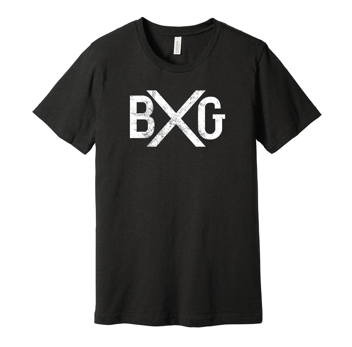 Atlantic City Bacharach Giants vintage distressed logo black t-shirt featuring the classic Negro League baseball team logo in a retro worn style by Hyper Than Hype Shirts.