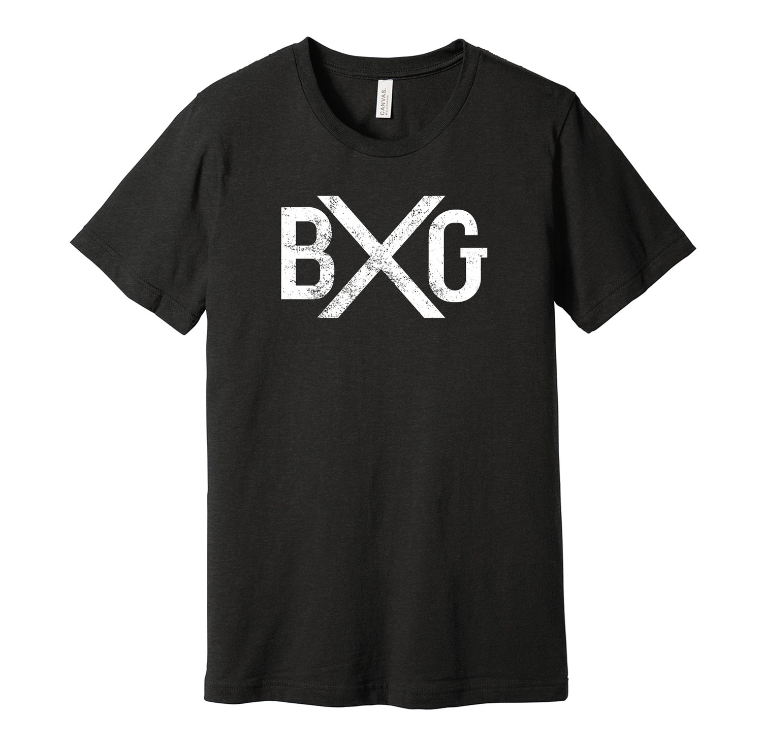 Atlantic City Bacharach Giants vintage distressed logo black t-shirt featuring the classic Negro League baseball team logo in a retro worn style by Hyper Than Hype Shirts.