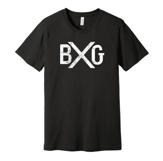 Atlantic City Bacharach Giants vintage distressed logo black t-shirt featuring the classic Negro League baseball team logo in a retro worn style by Hyper Than Hype Shirts.