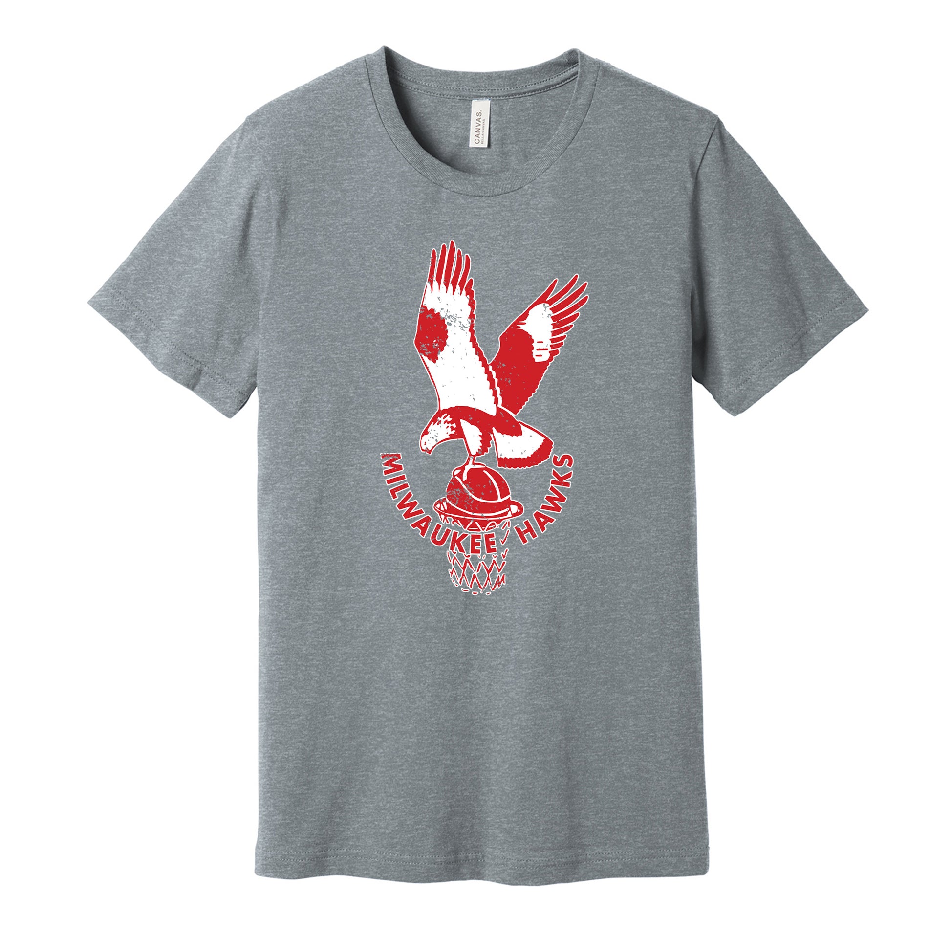 milwaukee hawks retro throwback grey shirt