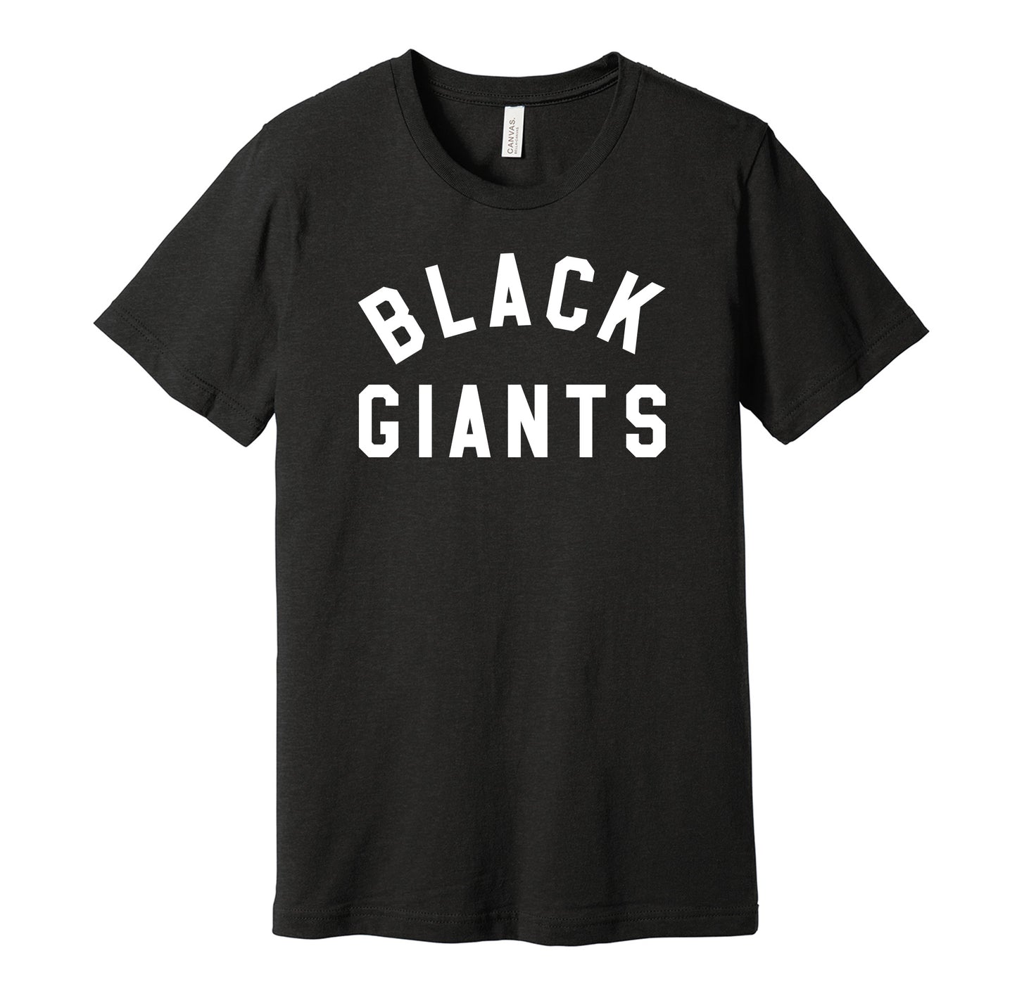 Dallas Black Giants vintage distressed logo black t-shirt featuring the classic Negro League baseball team logo in a retro worn style by Hyper Than Hype Shirts.