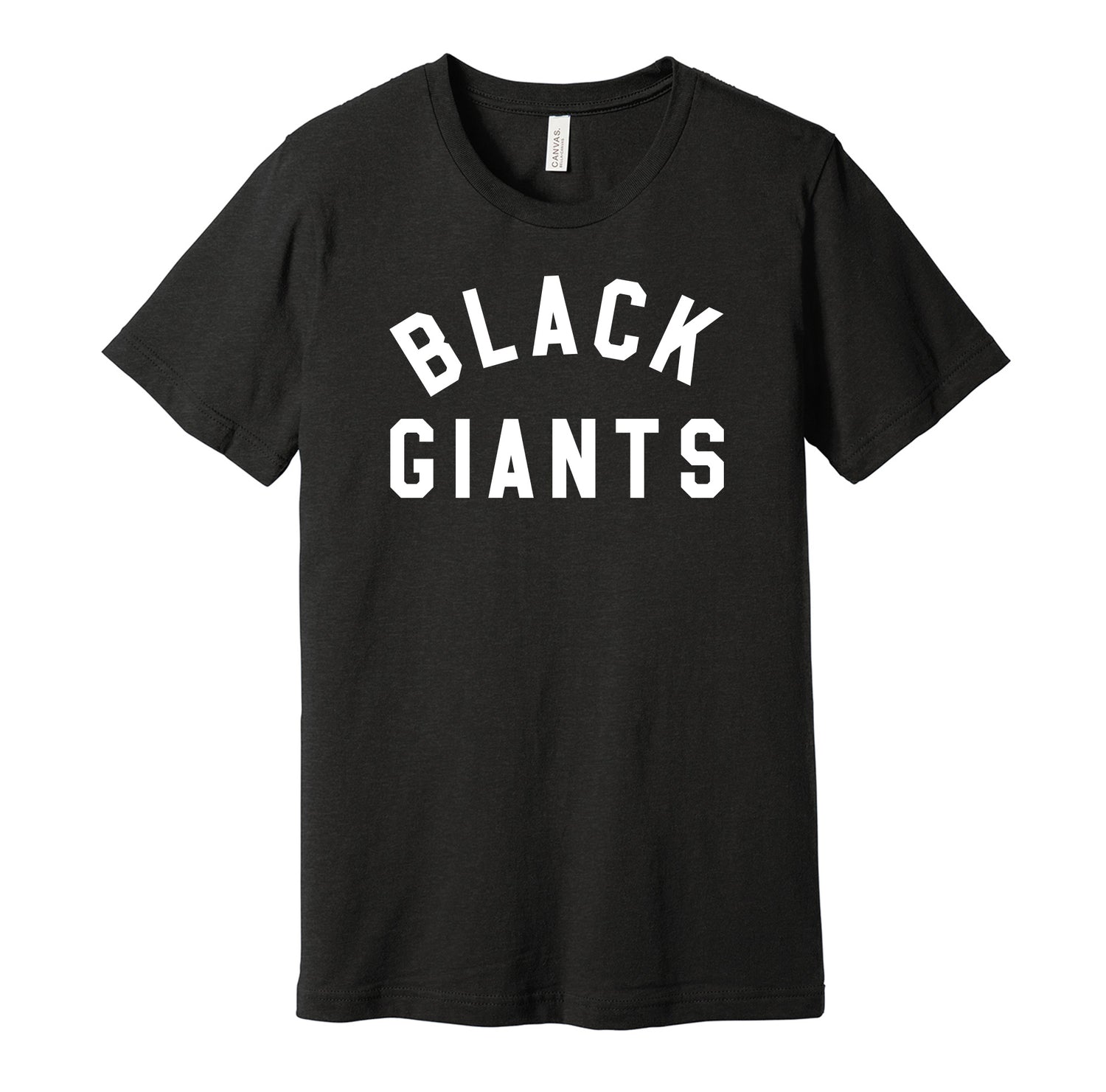 Dallas Black Giants vintage distressed logo black t-shirt featuring the classic Negro League baseball team logo in a retro worn style by Hyper Than Hype Shirts.
