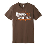 brown warfield 1964 browns retro throwback brown tshirt