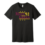mann green 1992 redskins retro throwback black tshirt
