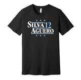 david silva aguero 2012 man manchester city championship black shirt