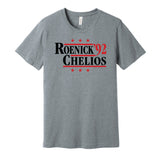 roenick chelios blackhawks retro throwback grey tshirt