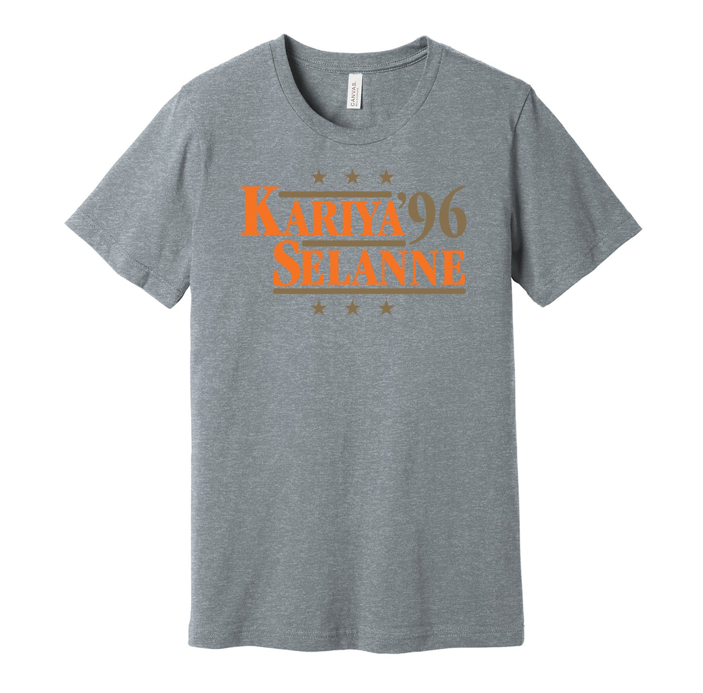 kariya selanne ducks retro throwback grey shirt