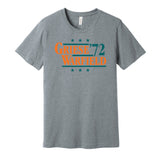 griese warfield 1972 dolphins retro throwback grey tshirt