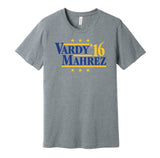 jamie vardy mahrez 2016 LCFC fan grey shirt