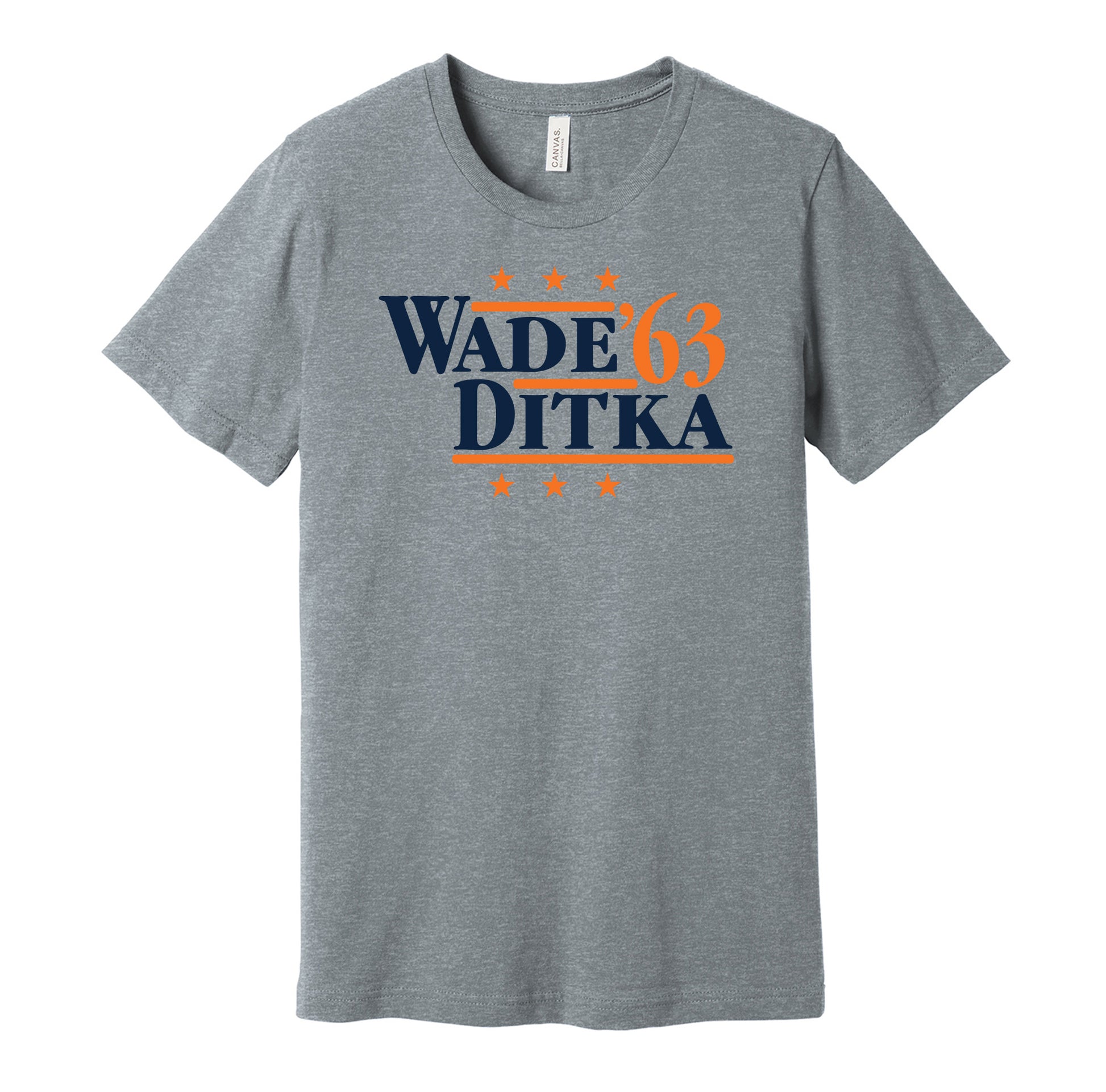 wade ditka 1963 bears retro throwback grey tshirt