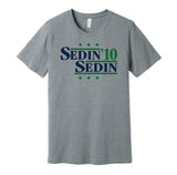 sedin twins canucks retro throwback grey tshirt