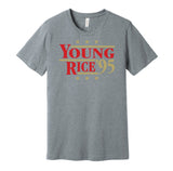 steve young and jerry rice 49ers fan retro grey tshirt