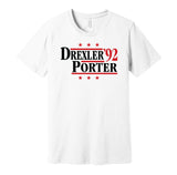 drexler porter 1992 blazers retro throwback white tshirt