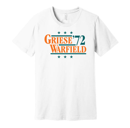 griese warfield 1972 dolphins retro throwback white tshirt