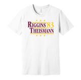 riggins theismann 1983 retro throwback white tshirt