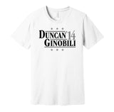 duncan ginobili 2014 spurs retro throwback white tshirt