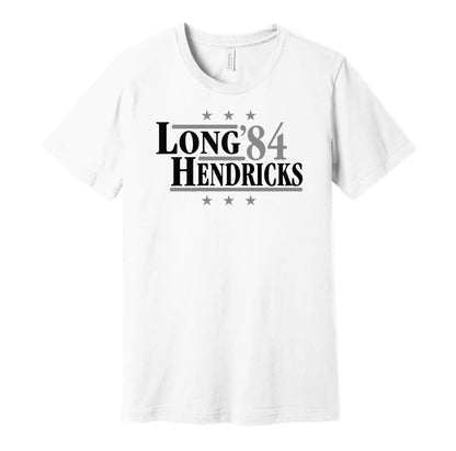 Long Hendricks 1984 raiders retro throwback White tshirt