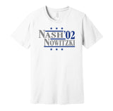 steve nash dirk nowitzki mavericks retro throwback white shirt