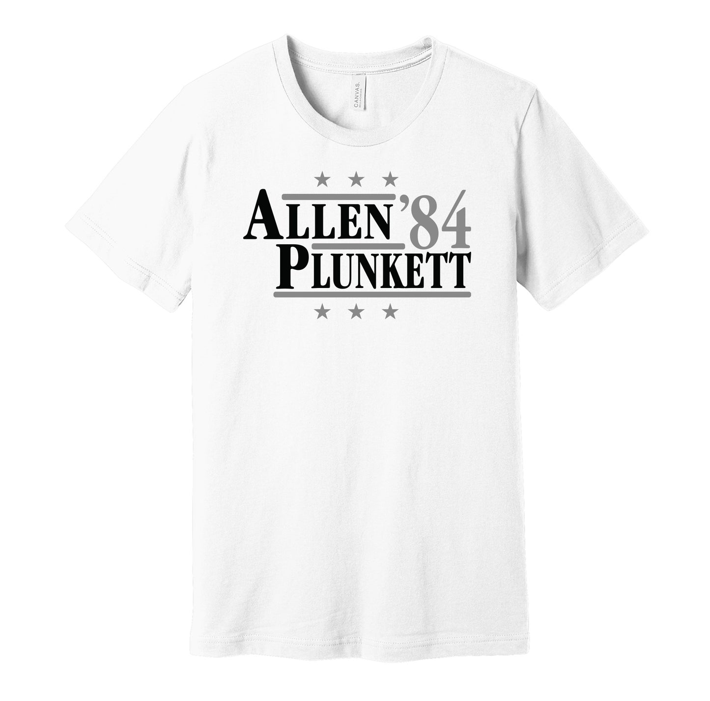 allen plunkett 1984 raiders retro throwback white tshirt